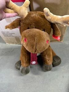 Gitzy Rudy Reindeer Sitting Stuffed Plush Toy 21" Christmas with Scarf NEW! - Picture 1 of 2