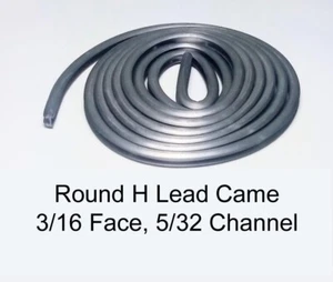 H-Round Stained Glass Lead Came. 3/16" Face with 5/32" Channel - 24 feet - Picture 1 of 1