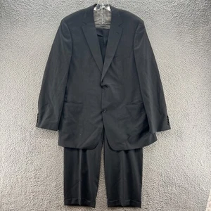 HUGO BOSS Suit Mens 46L Black 2 Button Blazer Wool Dress Pants 40X34 - Picture 1 of 20