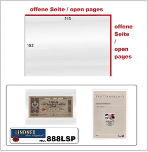 1000 Lindner 888LSP Étuis de Protection Pochettes billets 213x152mm A5 ETB - Afbeelding 1 van 4