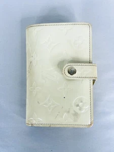 Louis Vuitton Vernis Pearl White Patent Leather Bifold Wallet Coin Purse France - Picture 1 of 12