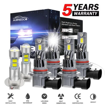 For GMC C3500HD 2001-2002 Combo LED Headlight High/Low + Fog Light Bulbs Kit - Image 1 of 4