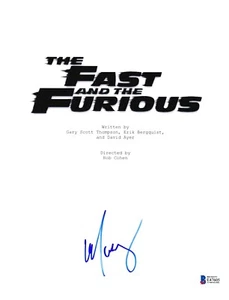MICHELLE RODRIGUEZ SIGNED FAST AND FURIOUS SCRIPT BECKETT BAS AUTOGRAPH AUTO COA - Picture 1 of 1