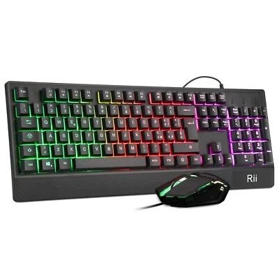 Gaming RK400+ italienisches Layout - Set aus Tastatur und Maus LED-Hintergrun... - Bild 1 von 4