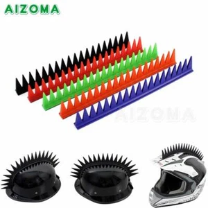 Motorcycle Dirt Bike Soft Rubber Helmet Mohawks Warhawk Spikes Sticker 5 Colors - Picture 1 of 17