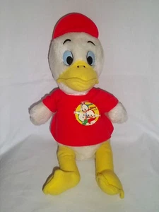 Vintage DISNEY 14" Plush DEWEY DUCK TALES Stuffed Animal Toy Ducktales Red Shirt - Picture 1 of 4