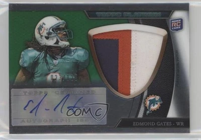 2011 Platinum Green Refractor Rookie /125 Edmond Gates RPA Jumbo Patch Auto RC - Image 1 of 2