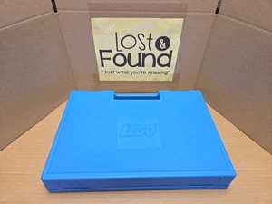 Blue Lego Hard Plastic Case 1985 Briefcase 14"x10" Storage Transport With Pieces - Picture 1 of 9