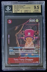 BGS 9.5 One Piece EB02-003 R* Tony Tony.Chopper Alt Art Foil - English - Graded - Picture 1 of 2