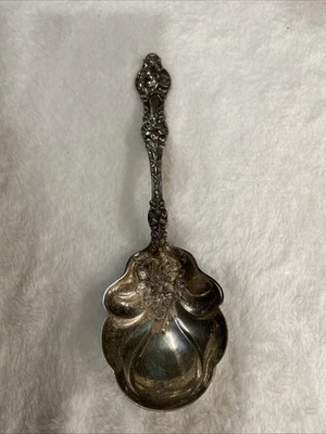 Cuchara de conservación de plata esterlina Old Orange Blossom de Alvin/Gorham 7 3/4" Foto 1 de 4