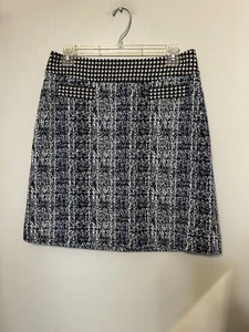 Cabi Reina Club Rock Gr. 6 Hahnentritt blau schwarz Strick Tweed 5320 Karriere A-Linie - Bild 1 von 7