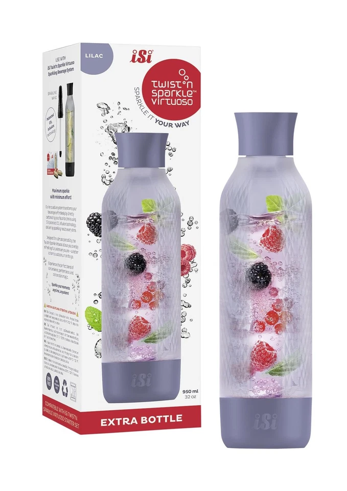ISI Twist'n Sparkle Virtuoso Zusatzflasche | 0,95 Liter | Kunststoff