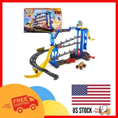 Exclusive Grave Digger Monster Truck Garage Playset: Lights & Action for Kids - Image 1 of 4