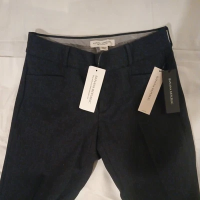 Pantalones negros acampanados elásticos Banana Republic The Sloan Fit para mujer talla 00P nuevos con etiquetas Foto 1 de 4