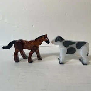 Magna Tiles Animals Cow & Brown Horse Farm Country Building - Picture 1 of 7