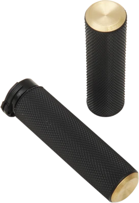 Arlen Ness Fusion Brass Cable Hand Grips for 1980-2022 Harley Davidson Models - Image 1 of 3