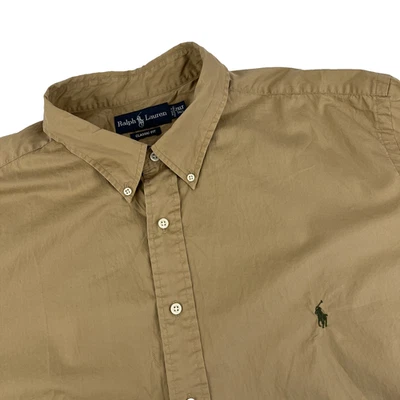 Camisa De Colección Ralph Lauren Manga Corta Con Botones Talla 2XLT Alta Nueva Con Etiquetas Tostada Foto 1 de 4