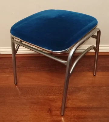 Vintage Blue Japanese Arcade Game Center Candy Cabinet Stool Chair (2A) - Image 1 of 3