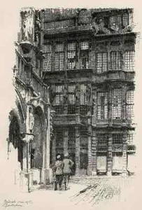 BRÜSSEL Grande Place 1915 - LUIGI KASIMIR - Lithographie - Bild 1 von 1