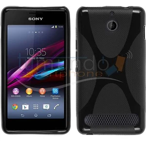FUNDA GEL TPU NEGRA + PROTECTOR de PANTALLA para SONY XPERIA E1 en ESPAÑA - Imagen 1 de 1
