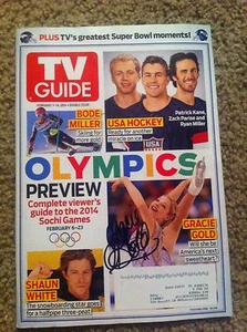 Gracie Gold 2014 Sochi Olyimpics Preview Autographed TV Guide Magazine USA PROOF - Picture 1 of 3