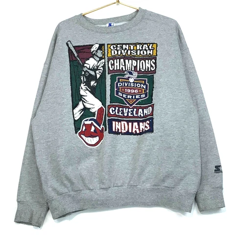 Vintage Cleveland Indians Champions Starter Crewneck Sweatshirt XL 1996 Mlb Cover