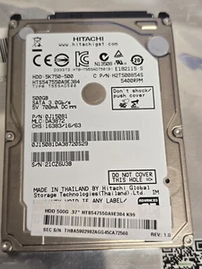 HGST Travelstar 5K750 500GB, SATA 3Gb/s HTS547550A93E384 - Bild 1 von 3