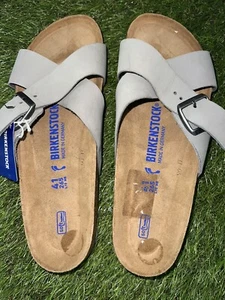 Nuovo Birkenstock Siena plantare morbido timo donna EU 41 USA 8 colore grigio S011 - Foto 1 di 11