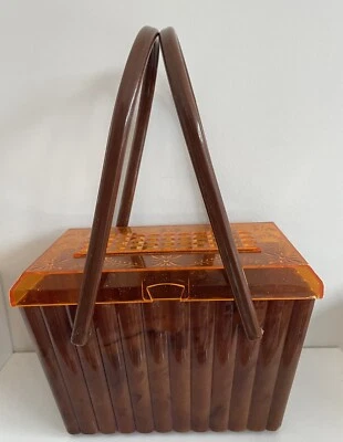 Joya de plástico de colección NYC EE. UU. Cesta Joyería Estuche rígido Maquillaje Cartera Portador MCM Foto 1 de 4