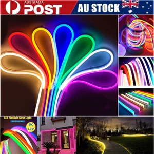 12V RGB LED Neon Strip Rope Lights Outdoor Waterproof Flex Xmas Party Neon Sign - Picture 1 of 21