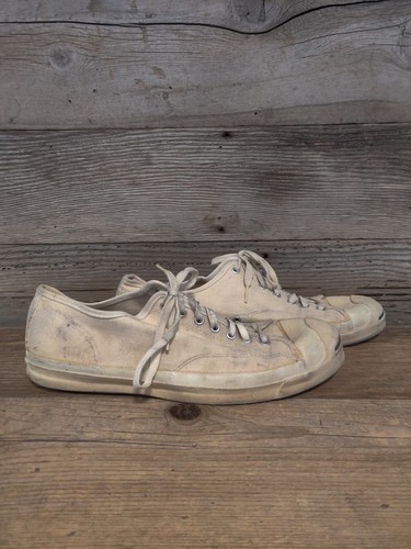 CONVERSE VINTAGE RARO anni 50 PF JACK PURCELL TELA OXFORDS MADE IN USA UOMO taglia 12S