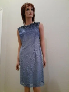 Sandra Darren Blue Lace A-Line Dress Beautiful & washable Brand New w Tags Steal - Picture 1 of 5