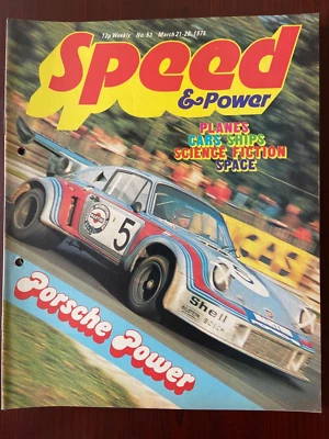 Speed & Power Magazine No.53 Mar 21-28 1975 Cover Porsche Power 248g - Image 1 of 3