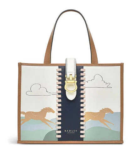 KENTUCKY DERBY RADLEY LONDON Small Ziptop Grab Handbag BAG NWT Rare Cover
