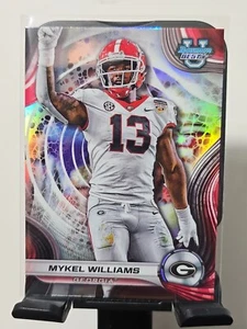 Mejor fútbol americano de la Universidad Bowman 2024 #37 Mykel Williams refractor Georgia - Imagen 1 de 6