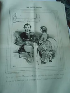 Litho 1840 Les Enfants Terribles - Mrs le Marquis en Bourgogne Champagne brule ? - Picture 1 of 1