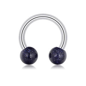 1PC Nose Septum Ring Surgical Steel Lip Ear Tragus Stone Ball Horseshoe Hoop 14G - Picture 1 of 12