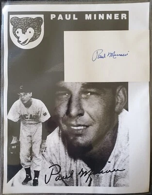Paul Miner Autograph Chicago Cubs MLB 3x5 Index Card - Image 1 of 2