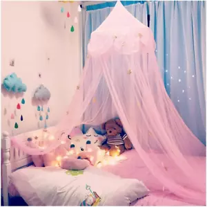 Mosquito Net Canopy Bed Curtains Dome Princess Stars Bed Reading Tent for Girls - Picture 1 of 5