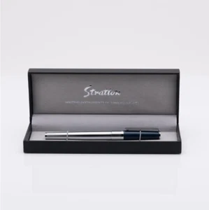 Stratton ST2037 Roller Ball Pen – Blue & Silver - Imagen 1 de 1
