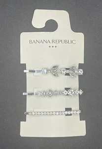Banana Republic Silver Sparkly Rhinestone Hair Clips - Picture 1 of 2