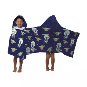 Disney Star Wars Mandalorian Baby Yoda 30x50 franela táctil con capucha Grogu - Imagen 1 de 2