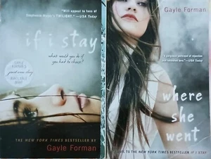 2 PB Books by Gayle Forman: If I Stay & Where She went - Picture 1 of 2