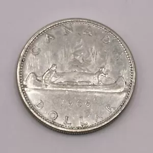 1966 $1 CANADA .800 SILVER DOLLAR KM# 70 - Picture 1 of 3