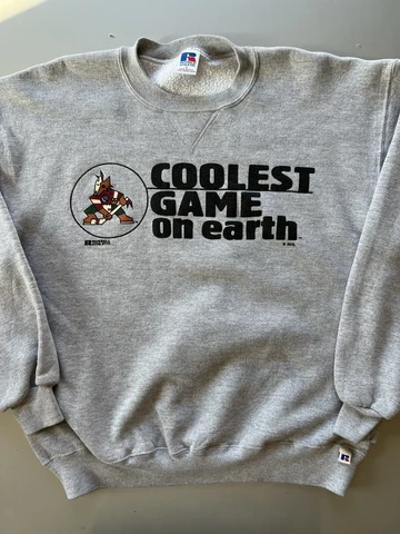 Vintage Russell Athletic Phoenix Coyotes NHL Sweater Made In USA Sweatshirt Sz L Cover