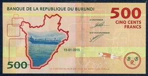 BURUNDI 500 Franken 2015 P.M. Nr. 50 Flor Von Druck - Gian 7 - Bild 1 von 2