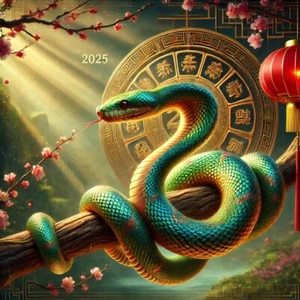 Año Nuevo Chino 2025 - Año de la Serpiente de Madera - Foto Impresa Brillante 4x6 - Imagen 1 de 1