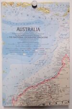 Vintage 1963 National Geographic Map of Australia