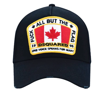 Gorra de béisbol Dsquared2 icono bandera canadiense gorra gorra gorra de béisbol sombrero cabaña negra Foto 1 de 4