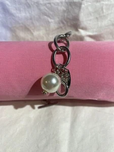 Plunder Schmuck Knebel Silber Armband mit Perlentropfen - Bild 1 von 4